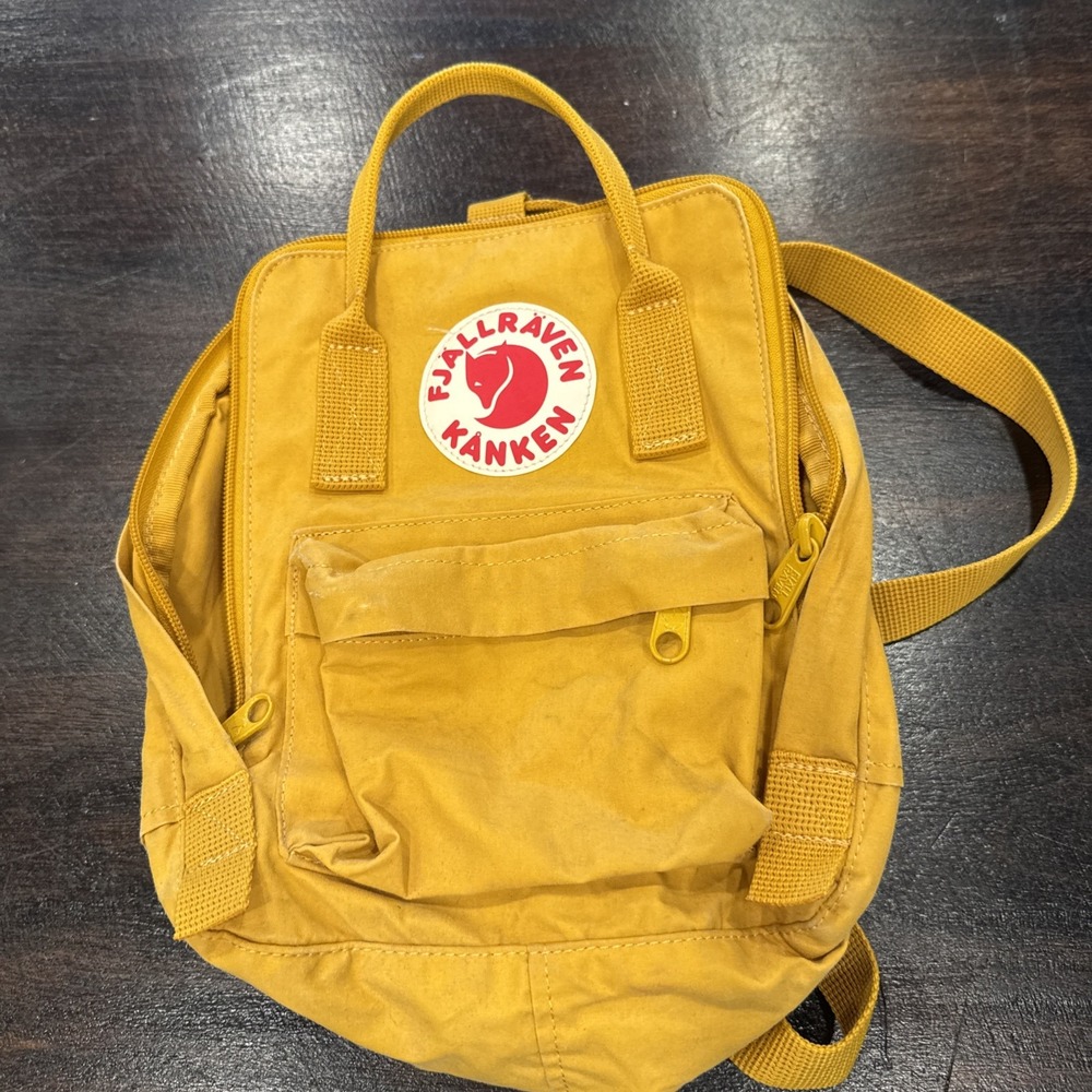 Mustard Yellow Mini Backpack Clutch